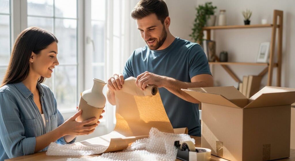 best way to wrap fragile items for moving