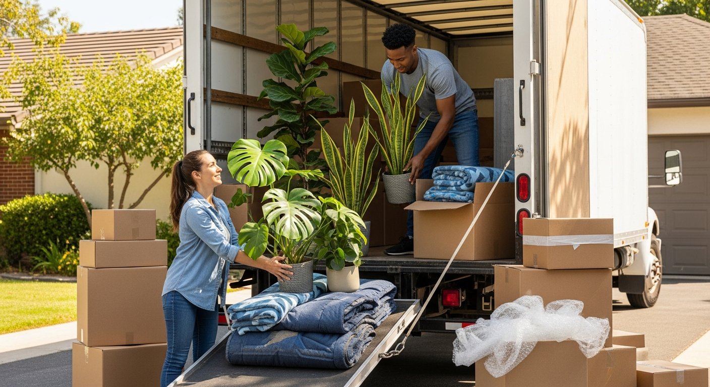 how to transport plants when moving long distance