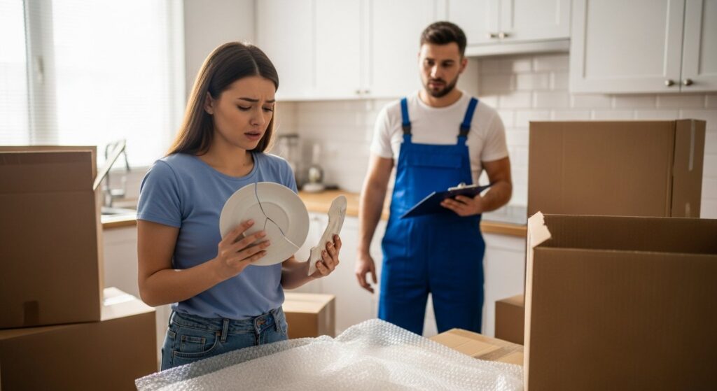 what to do when movers damage your items claims process