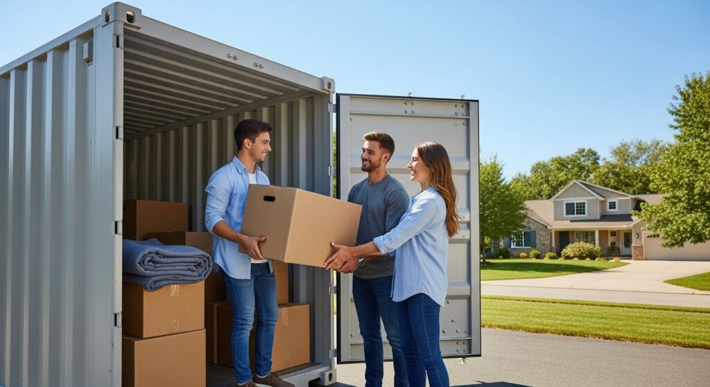 short term storage solutions during move portable containers