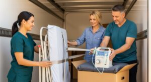 moving medical equipment guide patients caregivers